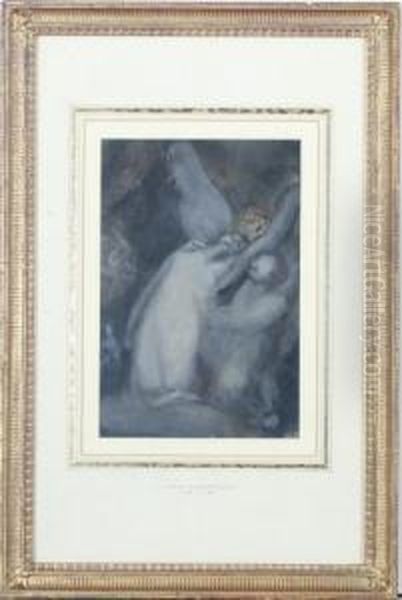 A Dying Woman Being Received By Angels - view 1