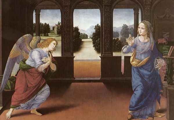 Annunciation (detail) 1480-85 - view 1