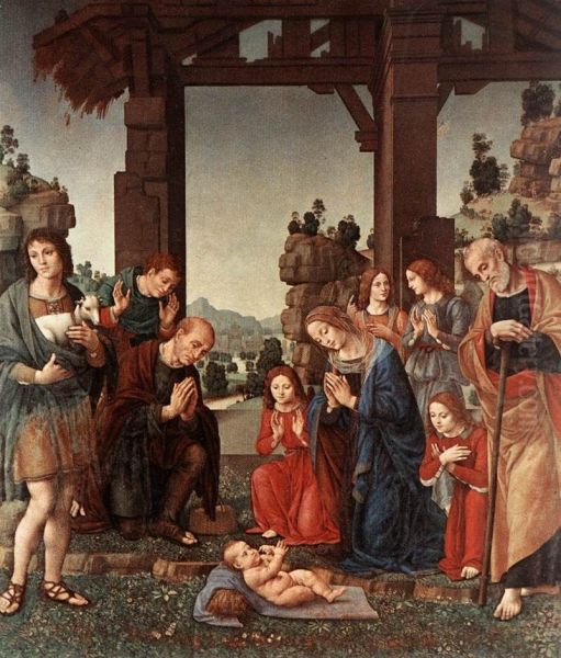 Adoration of the Shepherds c. 1510 by Lorenzo Di Credi