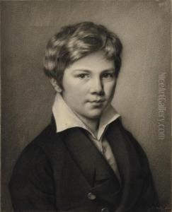 Un Jeune Garcon En Buste: Portrait Presume D'august Staechelin by Johannes Notz