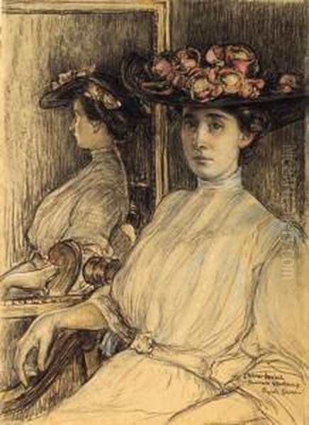 Portrait Sketch Of Miss Palmer - view 1