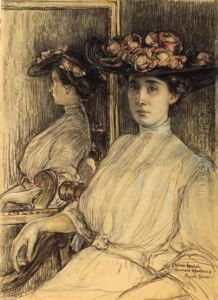 Portrait Sketch Of Miss Palmer by Elizabeth Nourse