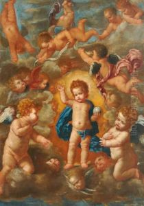 Gesu Bambino In Gloria by Pietro Novelli