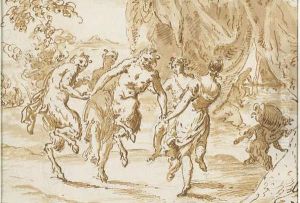 Danse De Satyres Et Nymphes by Pietro Novelli