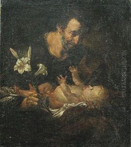 San Giuseppe Col Bambino by Pietro Novelli