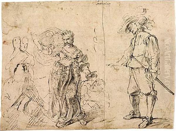 Sheet With Figure Studies: Double-sided - view 1