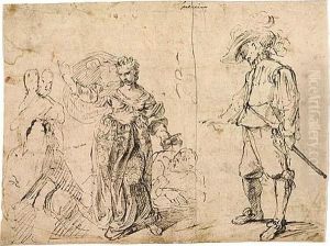 Sheet With Figure Studies: Double-sided by Pietro Novelli