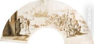Agamemnon Orders The Sacrifice Of Iphigenia: A Design For A Fan