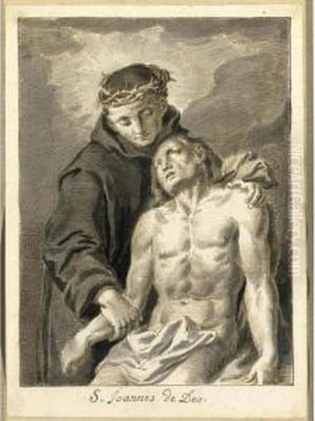 St. John Of God Ministering To A Sick Man - view 1