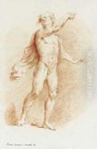 A Nude Male With An Outstretched Arm by Pietro Antonio Novelli