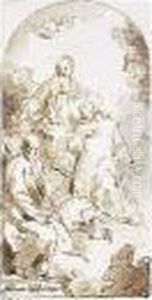 The Madonna With Two Adoring Saints The Madonna With Two Adoring Saints