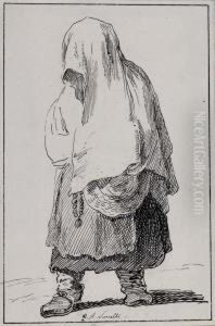 Une Femme, Le Visage Cache Par Un Voile Et Tenant Un Chapelet Une Femme, Le Visage Cache Par Un Voile Et Tenant Un Chapelet