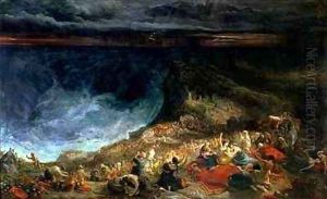 The Delivery of Israel Pharaoh and his Hosts overwhelmed in the Red Sea by Francis Danby