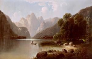 Blick Auf Den Konigssee Mit Dem Watzmann by Johann Novopacky