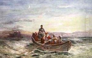 The escape of Mary Queen of Scots from Loch Leven Castle by Francis Danby