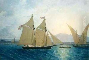 The Launch La Sociere on the Lake of Geneva by Francis Danby