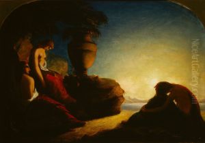The three sisters of Phaeton weeping over the tomb of their brother by Francis Danby