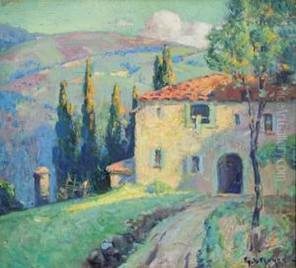 ''old Farm House Near Fiesole'', Italy - view 1