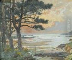 Sudfranzosische Meeresbucht Im Abendrot by Alexandre Nozal