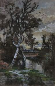 L'hiver Au Bord De La Riviere by Alexandre Nozal