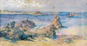 Bord De Mer A Saint-briac by Alexandre Nozal