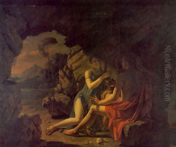 Sappho et Phaon Chantant Leurs Amours Dans Une Grotte - view 1