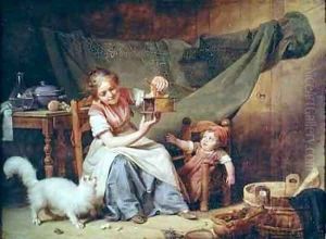 The Woman and the Mouse by Martin Drolling