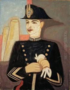 "polizist In Rom (bildnis Eines Carabiniere)" by Felix Nussbaum
