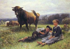 Herdsman's Repose by Edouard Bernard Debat-Ponsan