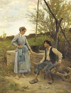 The Old, Old Story by Edouard Bernard Debat-Ponsan