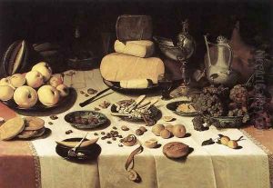 Laid Table 1622 by Floris Claesz Van Dijck