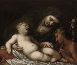 The Madonna And Child With The Infant Saint John The Baptist by Carlo Francesco Nuvolone