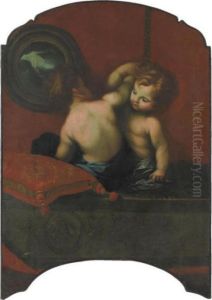 Due Putti Su Un Tappeto Con Un Cuscino E Un Dipinto by Carlo Francesco Nuvolone