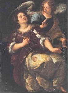 Agar E L""angelo by Giuseppe Nuvolone