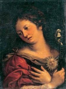 Fanciulla Nelle Sembianze Di Una Santa, Con Giglio Nellamanodestra