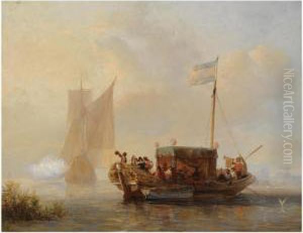 Ceremonial Ships On A Waterway - view 1
