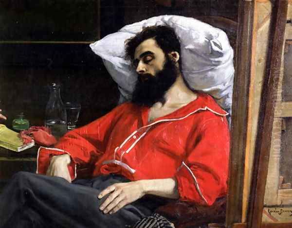 The Convalescent, or The Wounded Man (detail cut by the artist from 'The Visit to the Convalescent') c.1860 - view 1