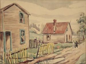 Scenes Of A Fishing Village by Edgar Hewitt Nye