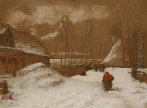 Snowy Wharf - view 1