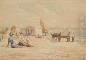 Beach And Village Scenes In Brittany by Edgar Hewitt Nye