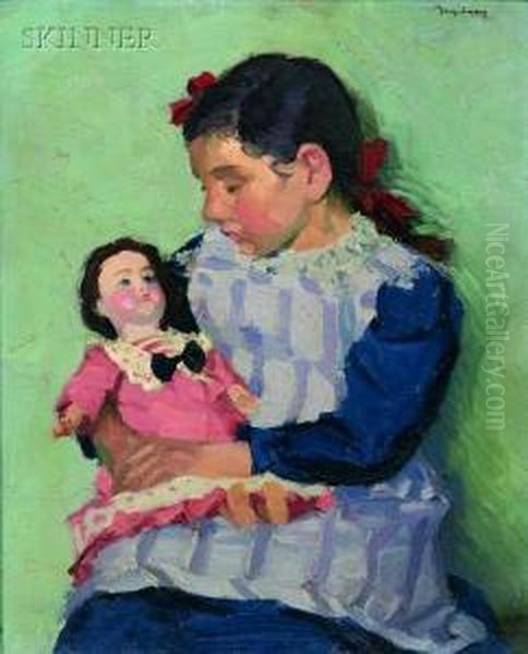 Portrait Of A Girl With Doll - view 1