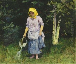 Kertben, 1912 Korul by sandor Nyilasy