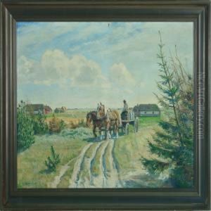Horsedrawn Cart by Borge C. Nyrop