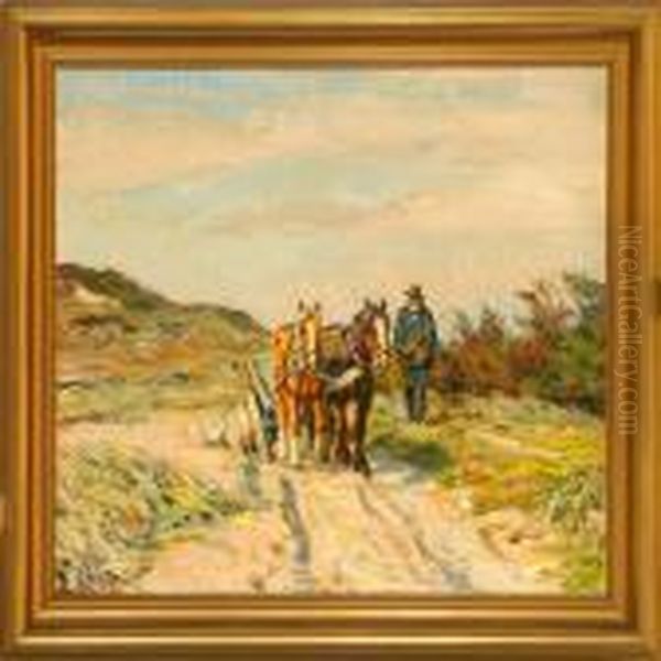 Peasant With A Horsecarriage In Dunes - view 1