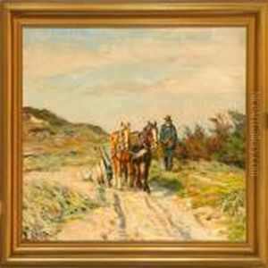 Peasant With A Horsecarriage In Dunes Peasant With A Horsecarriage In Dunes