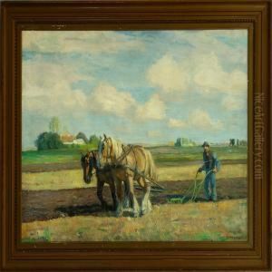 A Farmer Behind His Plough