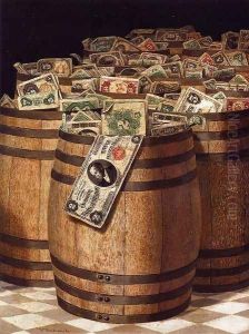 Barrels of Money I by Victor Dubreuil