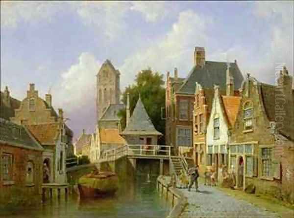 Canal Scene in Holland - view 1