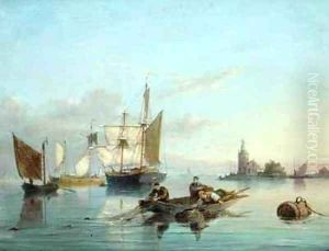 On the Isle of Texel Holland by Cornelis Christiaan Dommelshuizen