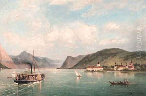 A view of Ort Castle on the Traun See, Austria - view 1